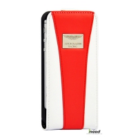 Чехол Aston Martin для iPhone 5/5S Flip Hard white/red