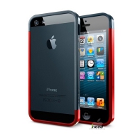 Бампер SGP Liner EX Slim Metal для iPhone 5/5s, красный